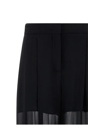 Pantaloni a palazzo in seta nero ALBERTA FERRETTI | A030451160555
